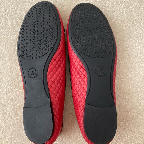 Red Quilted Michael Kors Flats - Picture 4 of 4